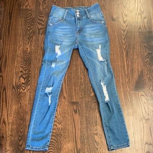 Blue Republic Junior High Waisted Ripped Jeans